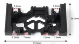 Metal Chassis Protector Skid Plate Center Gearbox Mount Base for 1/10 RC Crawler TRX4 