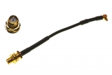 10cm RG174 SMA female to right angle mmcx male jumper cable