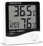 Humidity Meter Digital Thermometer Hygrometer Weather Station Alarm Clock HTC-1