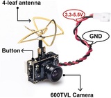 5.8Ghz 40CH 25mW/50mw/200mw switchable FPV Transmitter Raceband 600TVL FPV Micro Camera