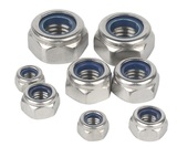 10PCS M2/M2.5/M3/M4/M5  304 Stainless Steel Nylon Self-locking Hex Nuts Locknut 